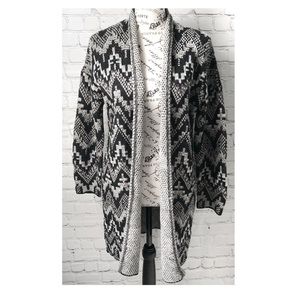 Lucky Brand XS Chevron Open Front Cardigan